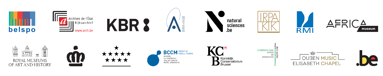 Logos de BELSPO et des Établissements scientifiques fédéraux et partenaires